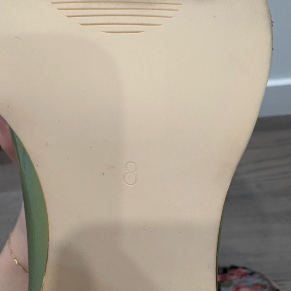 Green Metallic Cowgirl Western Cowboy Chunky Heeled Boots Size 8 - Picture 10 of 12